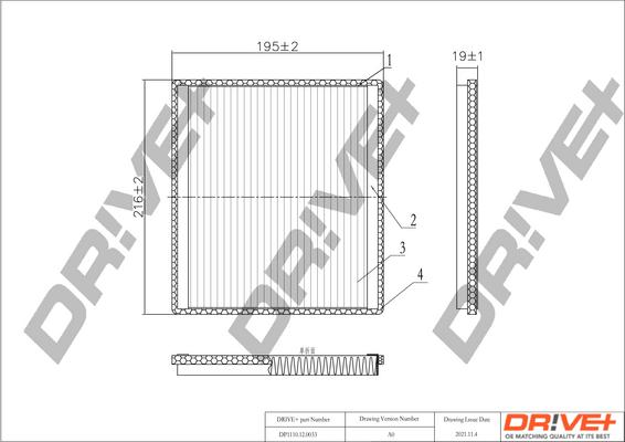 Dr!ve+ DP1110.12.0033 - Фильтр воздуха в салоне autospares.lv