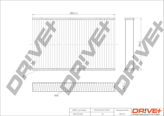 Dr!ve+ DP1110.12.0022 - Фильтр воздуха в салоне autospares.lv