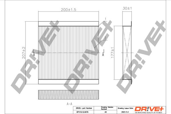 Dr!ve+ DP1110.12.0079 - Фильтр воздуха в салоне autospares.lv