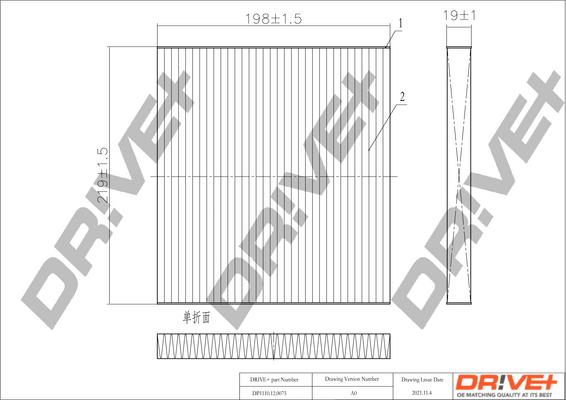 Dr!ve+ DP1110.12.0075 - Фильтр воздуха в салоне autospares.lv