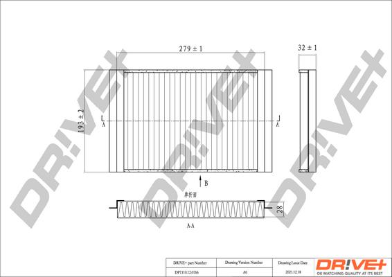 Dr!ve+ DP1110.12.0166 - Фильтр воздуха в салоне autospares.lv