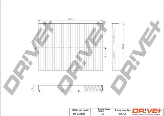 Dr!ve+ DP1110.12.0162 - Фильтр воздуха в салоне autospares.lv