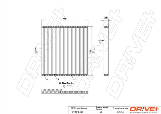 Dr!ve+ DP1110.12.0105 - Фильтр воздуха в салоне autospares.lv