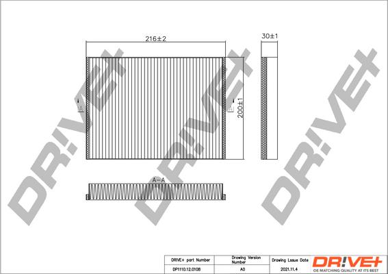 Dr!ve+ DP1110.12.0108 - Фильтр воздуха в салоне autospares.lv