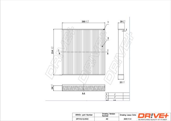 Dr!ve+ DP1110.12.0103 - Фильтр воздуха в салоне autospares.lv