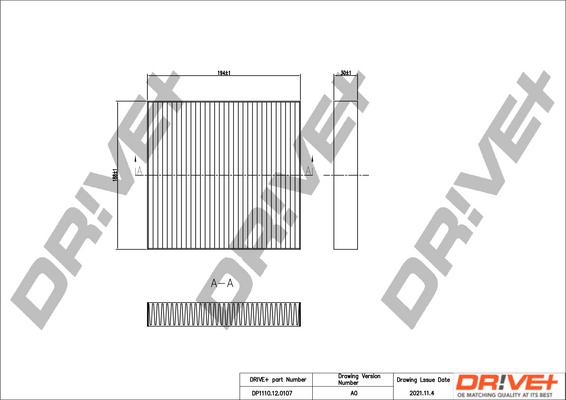 Dr!ve+ DP1110.12.0107 - Фильтр воздуха в салоне autospares.lv