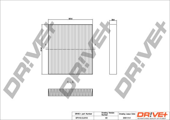 Dr!ve+ DP1110.12.0110 - Фильтр воздуха в салоне autospares.lv