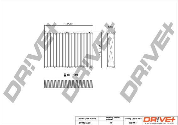 Dr!ve+ DP1110.12.0111 - Фильтр воздуха в салоне autospares.lv