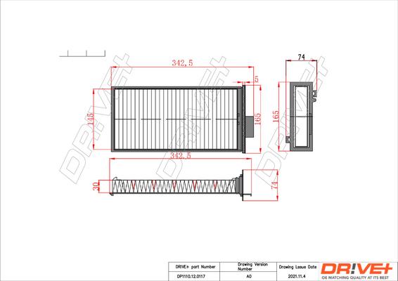 Dr!ve+ DP1110.12.0117 - Фильтр воздуха в салоне autospares.lv