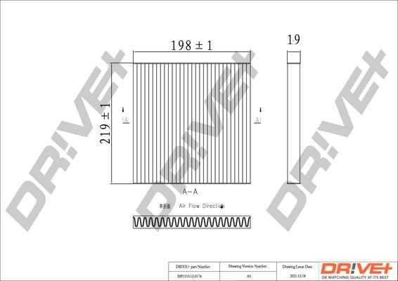 Dr!ve+ DP1110.12.0174 - Фильтр воздуха в салоне autospares.lv