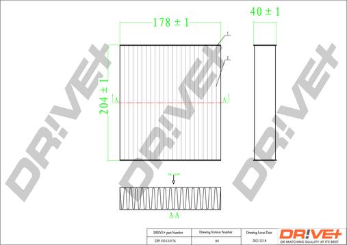 Dr!ve+ DP1110.12.0176 - Фильтр воздуха в салоне autospares.lv