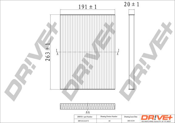 Dr!ve+ DP1110.12.0173 - Фильтр воздуха в салоне autospares.lv