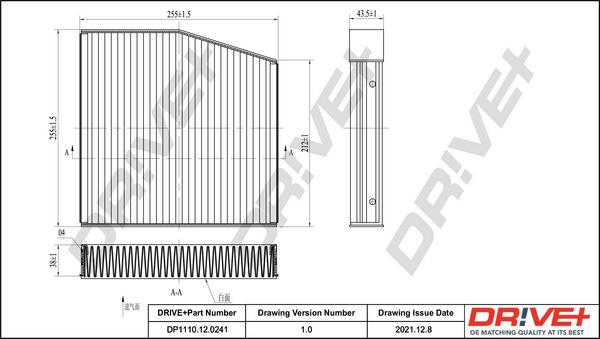 Dr!ve+ DP1110.12.0241 - Фильтр воздуха в салоне autospares.lv