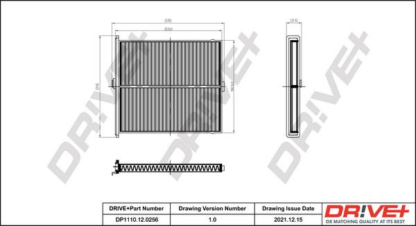 Dr!ve+ DP1110.12.0256 - Фильтр воздуха в салоне autospares.lv