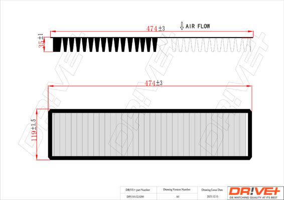 Dr!ve+ DP1110.12.0200 - Фильтр воздуха в салоне autospares.lv