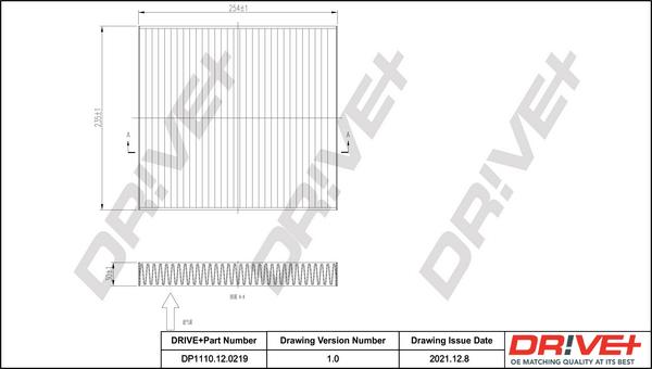 Dr!ve+ DP1110.12.0219 - Фильтр воздуха в салоне autospares.lv