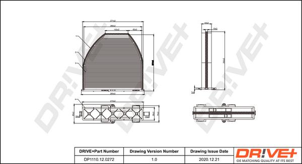 Dr!ve+ DP1110.12.0272 - Фильтр воздуха в салоне autospares.lv