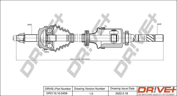 Dr!ve+ DP2110.10.0459 - Приводной вал autospares.lv