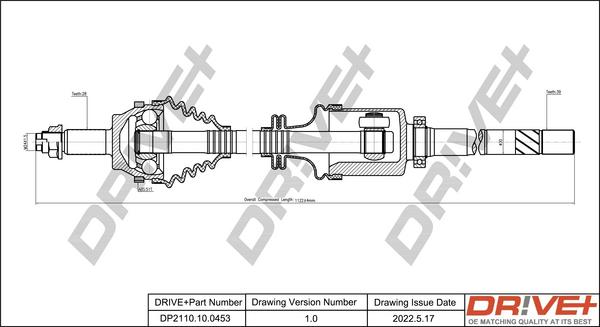 Dr!ve+ DP2110.10.0453 - Приводной вал autospares.lv