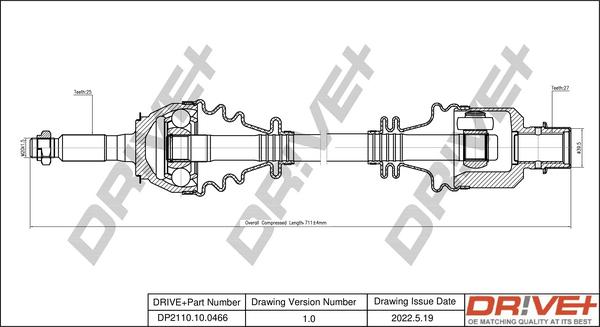 Dr!ve+ DP2110.10.0466 - Приводной вал autospares.lv