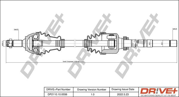 Dr!ve+ DP2110.10.0556 - Приводной вал autospares.lv