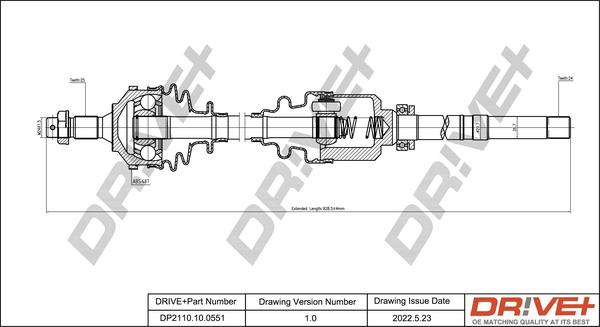 Dr!ve+ DP2110.10.0551 - Приводной вал autospares.lv