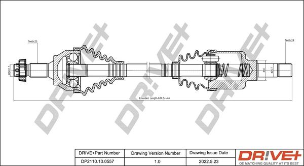 Dr!ve+ DP2110.10.0557 - Приводной вал autospares.lv