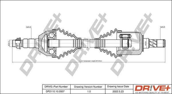 Dr!ve+ DP2110.10.0507 - Приводной вал autospares.lv