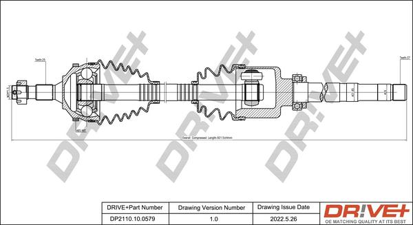 Dr!ve+ DP2110.10.0579 - Приводной вал autospares.lv