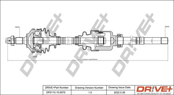 Dr!ve+ DP2110.10.0575 - Приводной вал autospares.lv