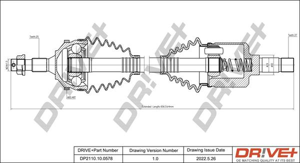 Dr!ve+ DP2110.10.0578 - Приводной вал autospares.lv