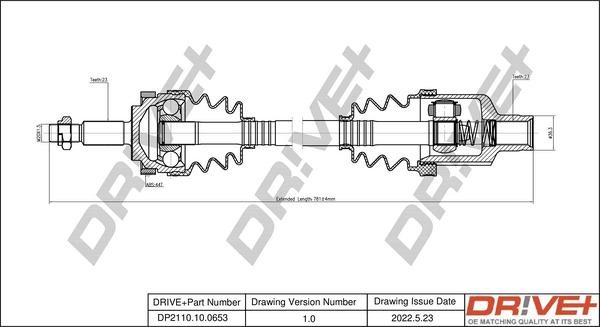 Dr!ve+ DP2110.10.0653 - Приводной вал autospares.lv