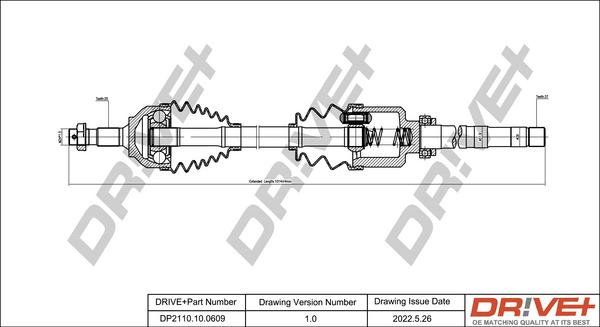 Dr!ve+ DP2110.10.0609 - Приводной вал autospares.lv