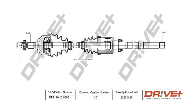 Dr!ve+ DP2110.10.0606 - Приводной вал autospares.lv