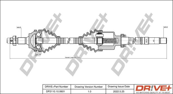 Dr!ve+ DP2110.10.0601 - Приводной вал autospares.lv