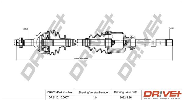 Dr!ve+ DP2110.10.0607 - Приводной вал autospares.lv