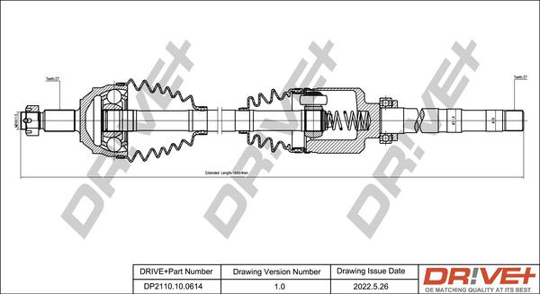 Dr!ve+ DP2110.10.0614 - Приводной вал autospares.lv