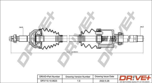 Dr!ve+ DP2110.10.0623 - Приводной вал autospares.lv