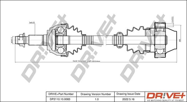 Dr!ve+ DP2110.10.0083 - Приводной вал autospares.lv