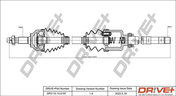 Dr!ve+ DP2110.10.0197 - Приводной вал autospares.lv