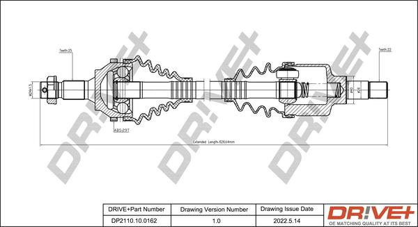 Dr!ve+ DP2110.10.0162 - Приводной вал autospares.lv