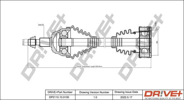 Dr!ve+ DP2110.10.0100 - Приводной вал autospares.lv