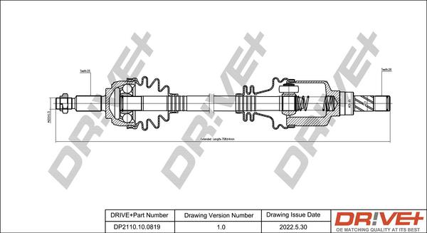 Dr!ve+ DP2110.10.0819 - Приводной вал autospares.lv