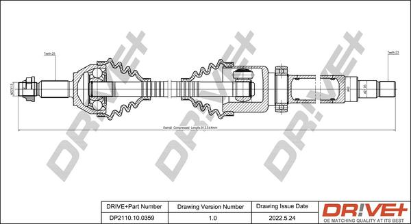 Dr!ve+ DP2110.10.0359 - Приводной вал autospares.lv