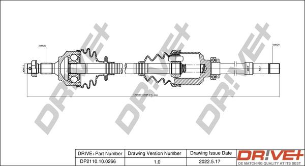 Dr!ve+ DP2110.10.0266 - Приводной вал autospares.lv