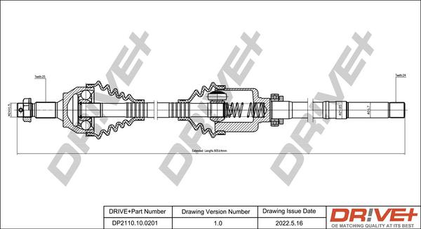 Dr!ve+ DP2110.10.0201 - Приводной вал autospares.lv