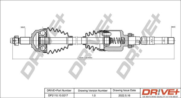 Dr!ve+ DP2110.10.0217 - Приводной вал autospares.lv