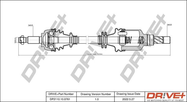 Dr!ve+ DP2110.10.0761 - Приводной вал autospares.lv