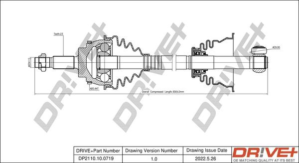 Dr!ve+ DP2110.10.0719 - Приводной вал autospares.lv