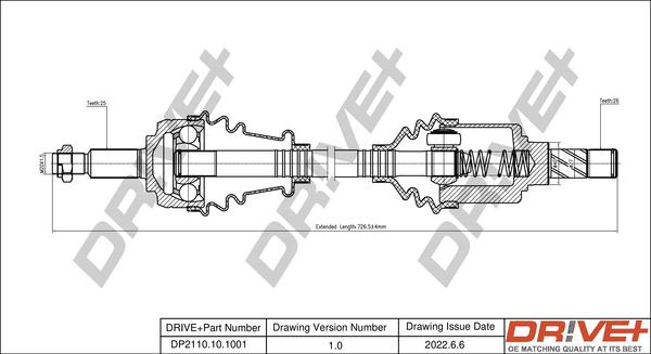 Dr!ve+ DP2110.10.1001 - Приводной вал autospares.lv